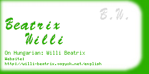 beatrix willi business card